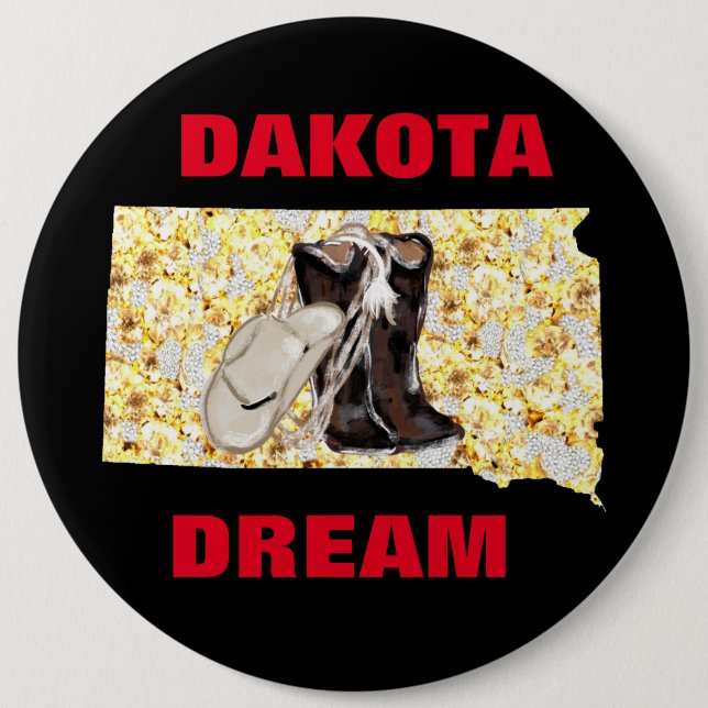 DAKOTA DREAM 6 INCH ROUND BUTTON (Front)