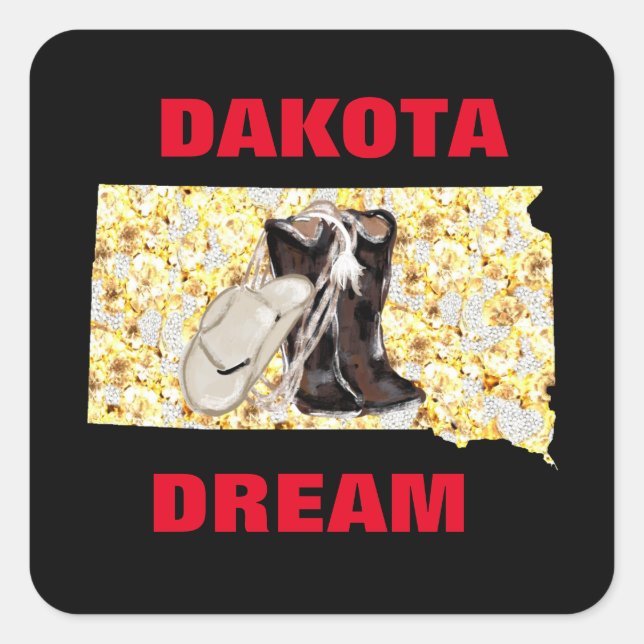 DAKOTA DREAM SQUARE STICKER (Front)