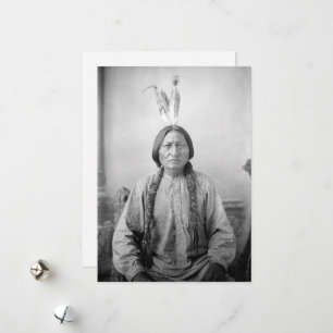 Dakota Leader Sitting Bull Native American Indian Holiday Card