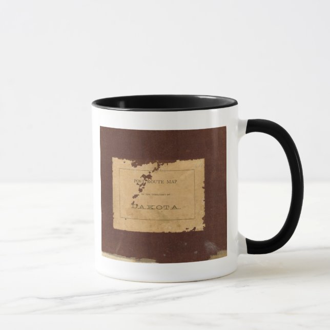 Dakota Territory post route map Mug (Right)