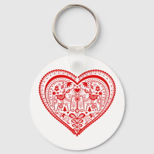Dala Heart Keychain