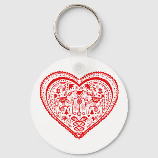 Dala Heart Keychain