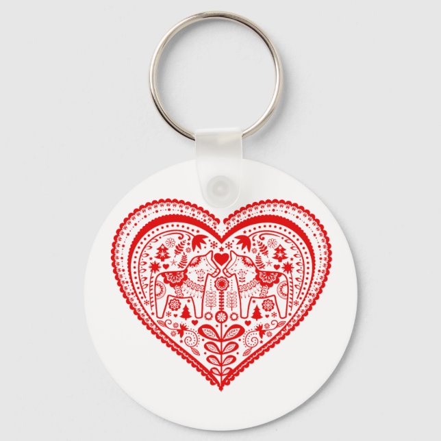 Dala Heart Keychain (Front)