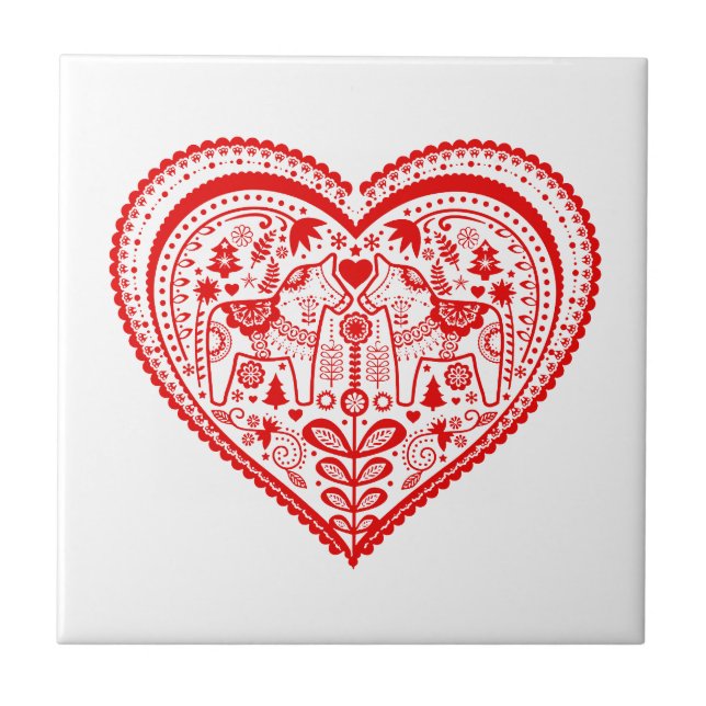 Dala Heart Tile (Front)