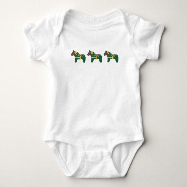Dala Horse Baby Romper (Front)
