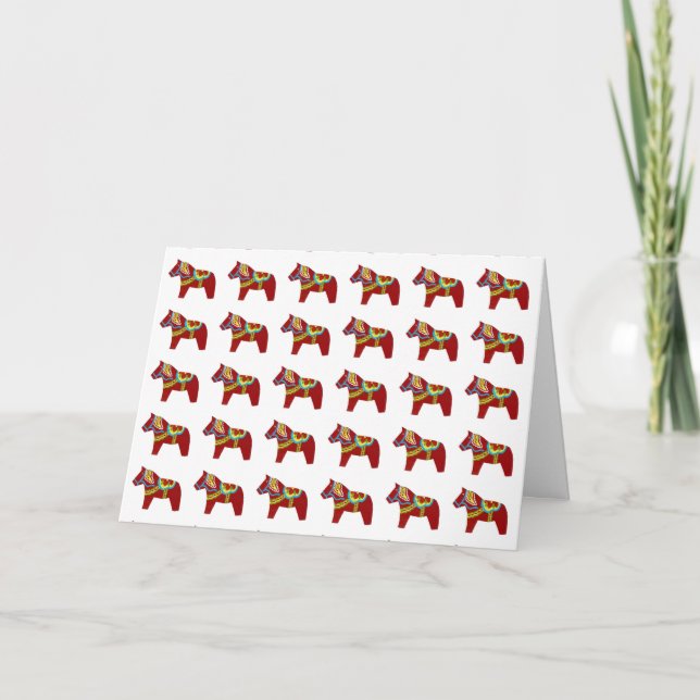 Dala Horse Birthday Card (Front)