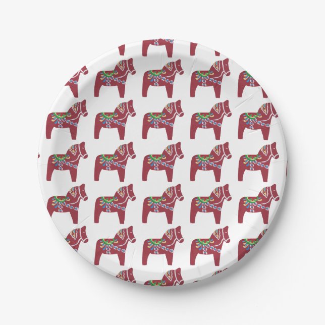Dala Horse by Julia Persson-Morrill Dinner Plate (Front)
