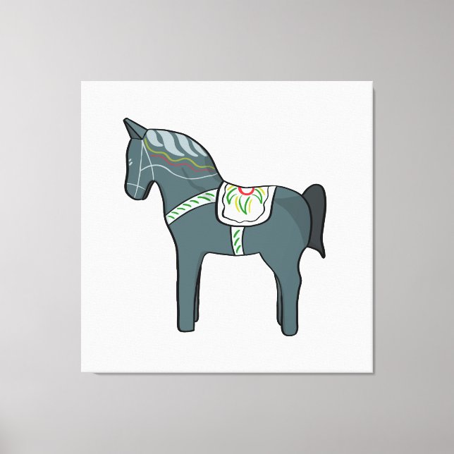 Dala horse canvas print (Front)