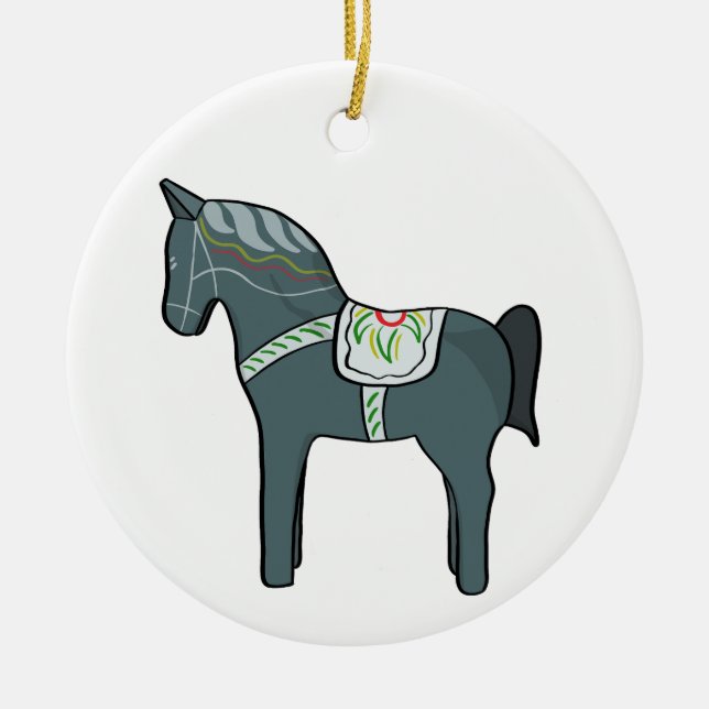 Dala horse  ceramic ornament (Front)