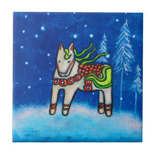 Dala Horse I Tile Coaster