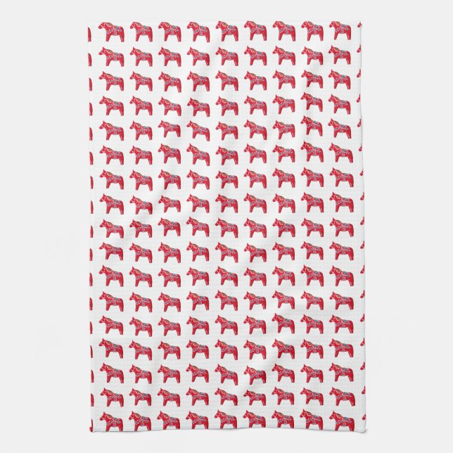 Dala Horse Kitchen Towel (Vertical)