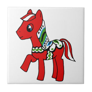 Dala Horse Pony Tile