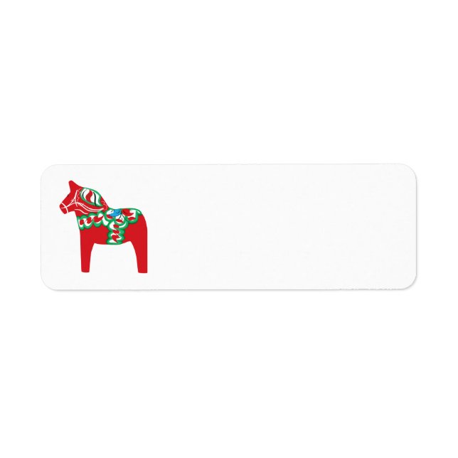 Dala Horse Retour Étiquettes (Devant)