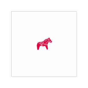 Dala Horse Self Inking Rubber Stamp