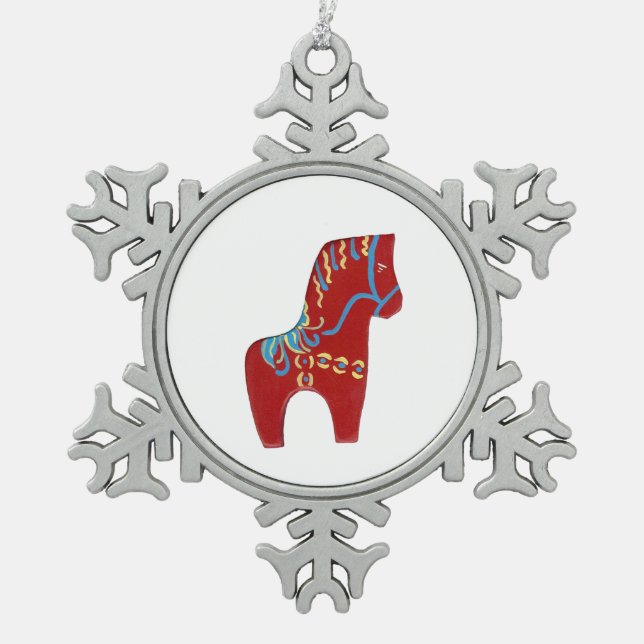 Dala Horse snowflake ornament (Front)
