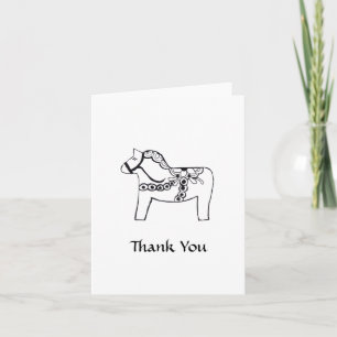 Dala Horse Thank You Card