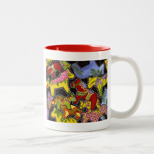 Dala Horses Café Mug (Droit)