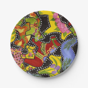 Dala Horses Paper Plate