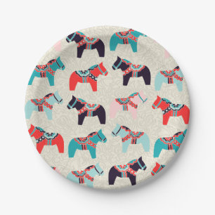 Dala Horses Paper Plates