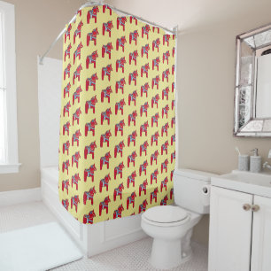 Dala Horses Shower Curtain