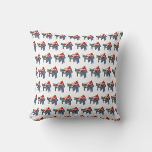 Dala Horses Square Throw Pillow