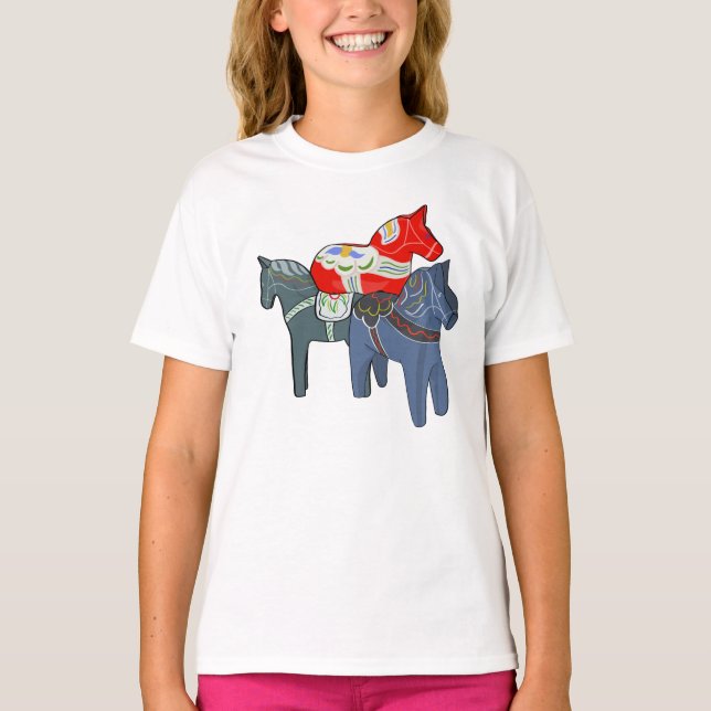 Dala Horses T-Shirt (Front)