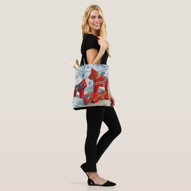 Dala Horses Tote Bag (On Model)