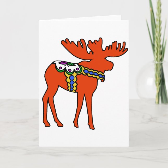Dala Moose Holiday Card (Front)