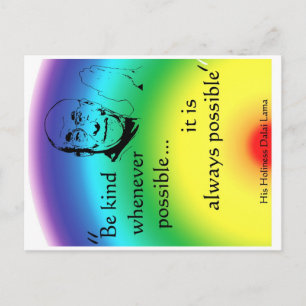 Dalai Lama: Be Kind Postcard