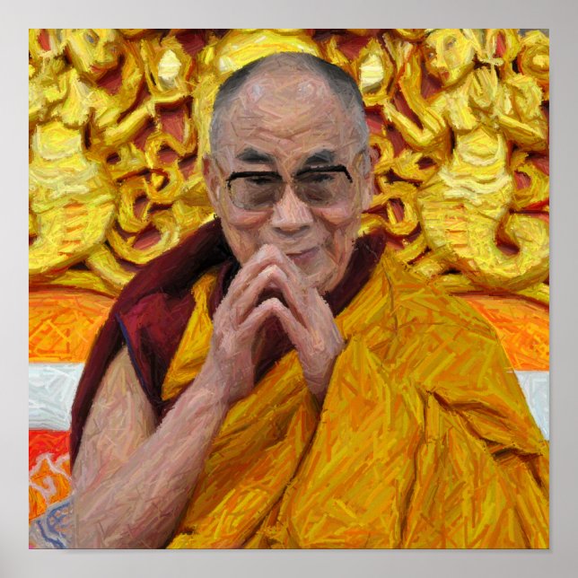 Dalai Lama Buddha Buddhist Buddhism Meditation Poster (Front)