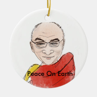 Dalai Lama - Peace on Earth Ceramic Ornament
