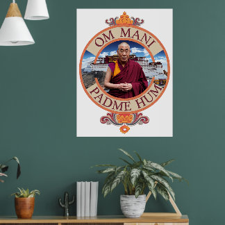 Dalai Lama Potala Palace Om Mani Padme Hum Poster