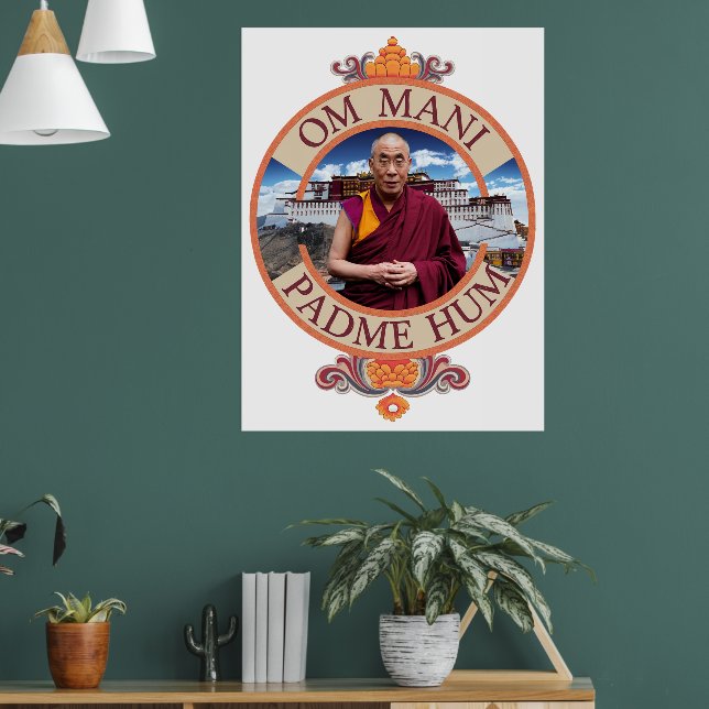 Dalai Lama Potala Palace Om Mani Padme Hum Poster (Living Room 1)