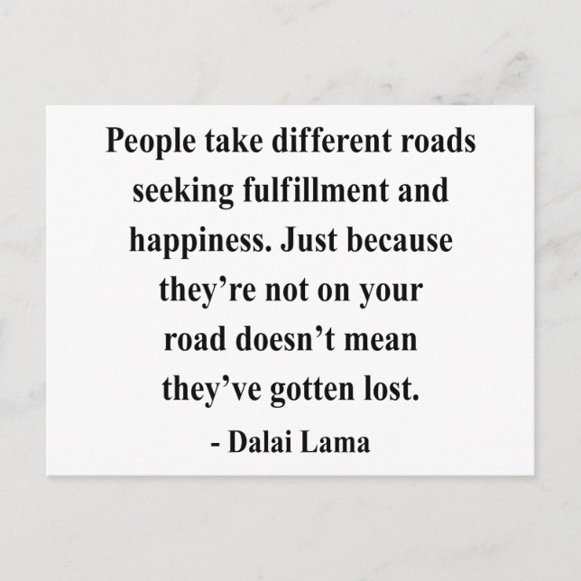 dalai lama quote 1a postcard (Front)
