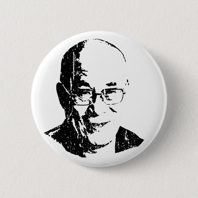 Dalai Lama T-shirt 2 Inch Round Button (Front)