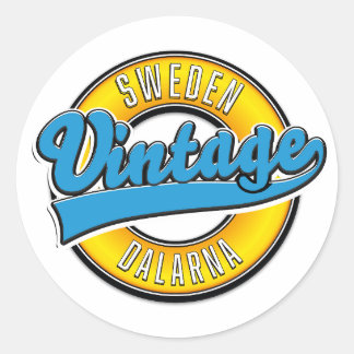 Dalarna Sweden vintage Classic Round Sticker