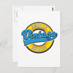 Dalarna Sweden vintage Postcard