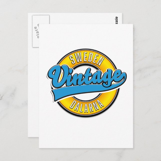 Dalarna Sweden vintage Postcard (Front/Back)