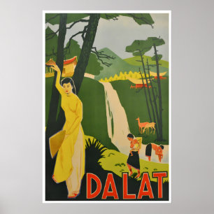 Dalat Poster Vietnam Travel Print Vietnamese Art