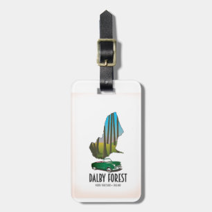 Dalby Forest North Yorkshire travel map Luggage Tag