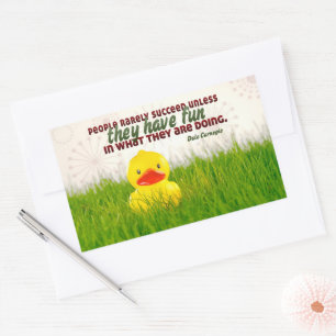 Dale Carnegie Inspirational Quote "Have fun" Sticker