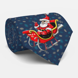 Dale Christmas Collection Peace Santa in Sleigh Tie
