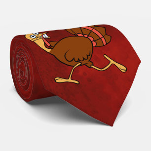 Dale Crazy Turkey Thanksgiving Red Tie