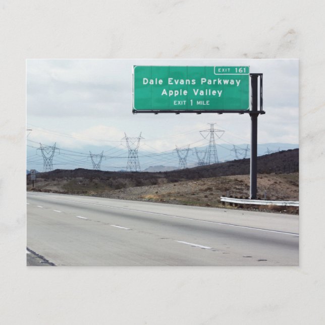 Dale Evans Pkway Postcard (Front)