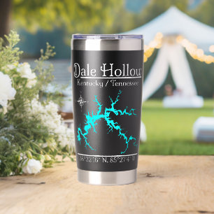 Dale Hollow Lake Kentucky Tennessee Nautical Map Insulated Tumbler