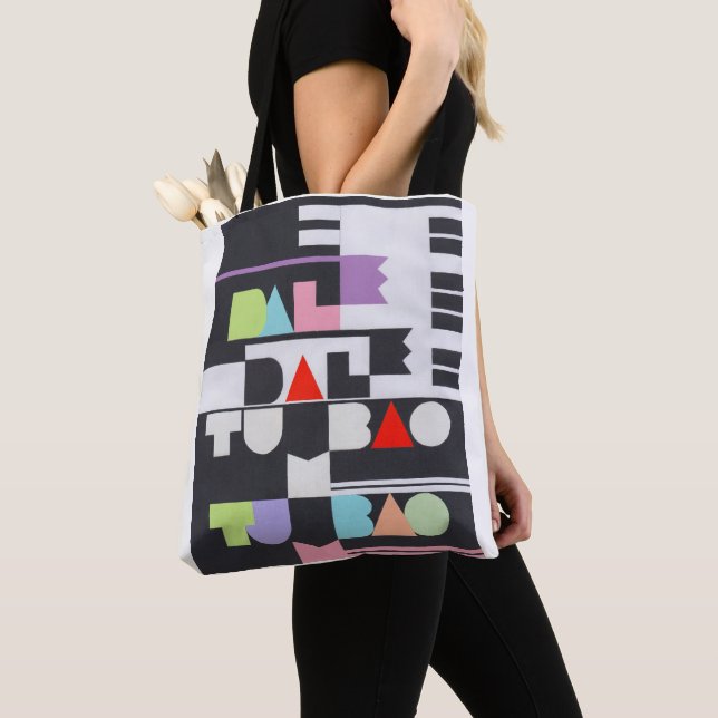 Dale Tumbao Paper Collage Tote (Close Up)