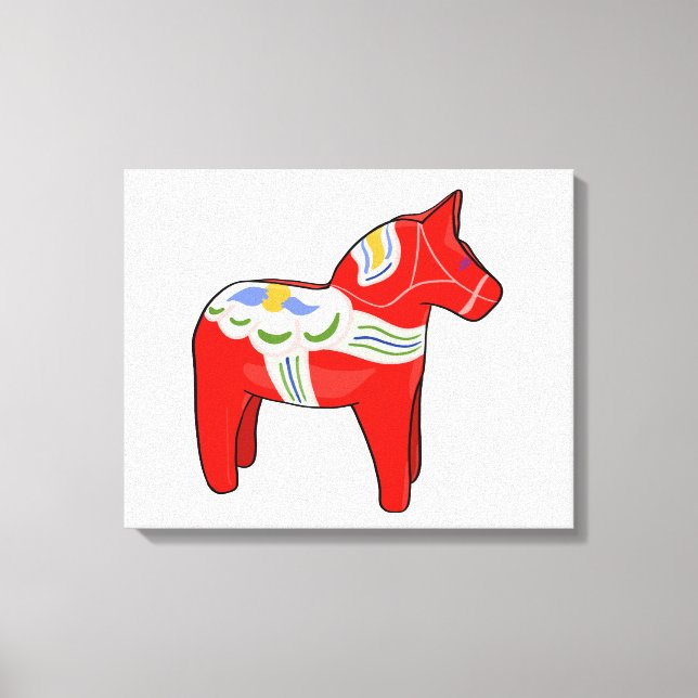 Dalecarlian horse canvas print (Front)