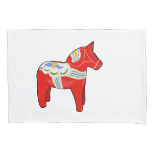 Dalecarlian horse pillowcase