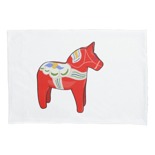 Dalecarlian horse pillowcase (Front)