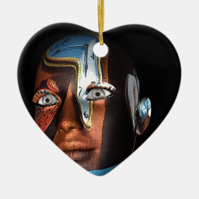 Dali 3d Illustrations on Merchandise Ceramic Ornament (Front)